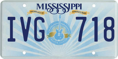 MS license plate IVG718