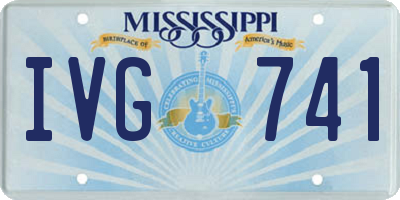 MS license plate IVG741