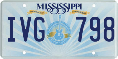 MS license plate IVG798