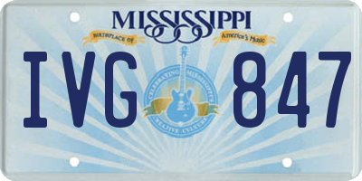 MS license plate IVG847