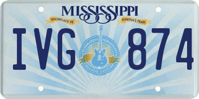 MS license plate IVG874