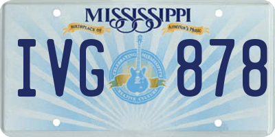 MS license plate IVG878