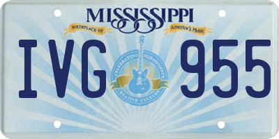 MS license plate IVG955
