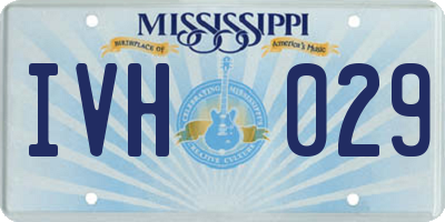 MS license plate IVH029