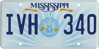 MS license plate IVH340