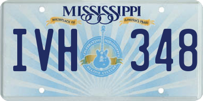MS license plate IVH348