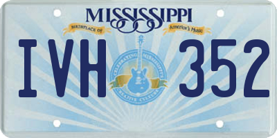 MS license plate IVH352