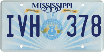 MS license plate IVH378