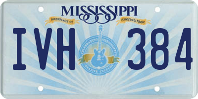 MS license plate IVH384