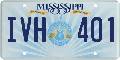 MS license plate IVH401