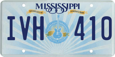 MS license plate IVH410
