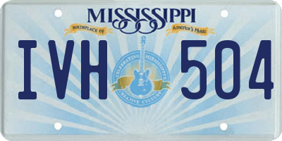 MS license plate IVH504