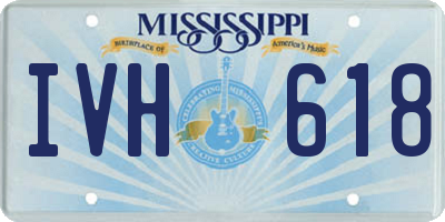 MS license plate IVH618