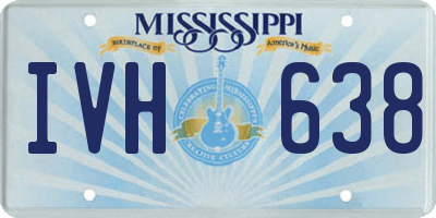 MS license plate IVH638