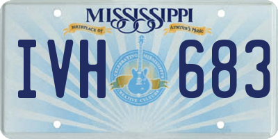 MS license plate IVH683