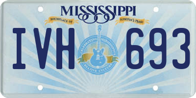 MS license plate IVH693