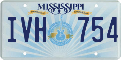 MS license plate IVH754