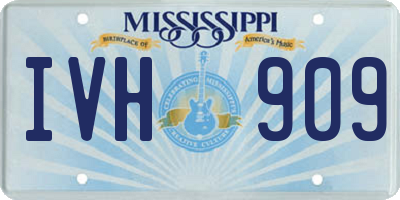 MS license plate IVH909