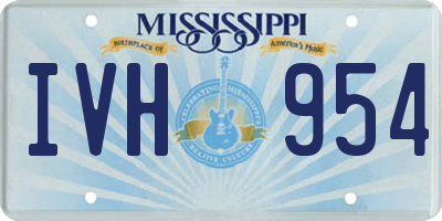 MS license plate IVH954