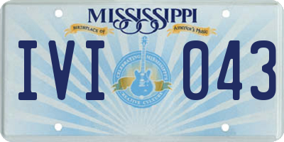 MS license plate IVI043