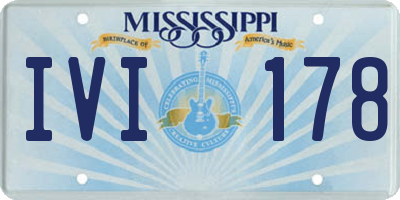 MS license plate IVI178