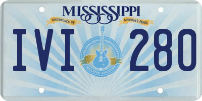 MS license plate IVI280