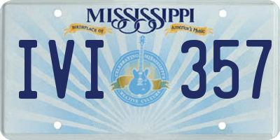 MS license plate IVI357