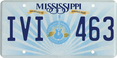MS license plate IVI463