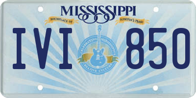 MS license plate IVI850