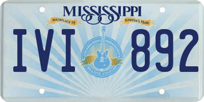 MS license plate IVI892
