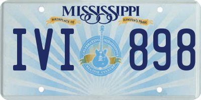 MS license plate IVI898