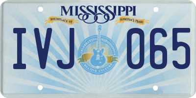 MS license plate IVJ065
