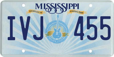 MS license plate IVJ455
