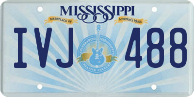 MS license plate IVJ488