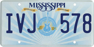 MS license plate IVJ578