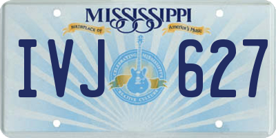 MS license plate IVJ627