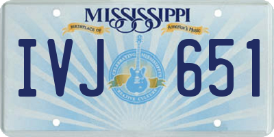 MS license plate IVJ651