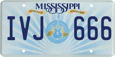 MS license plate IVJ666