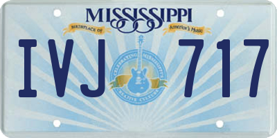 MS license plate IVJ717