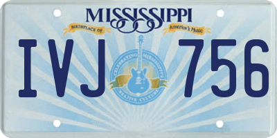 MS license plate IVJ756