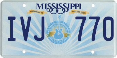 MS license plate IVJ770