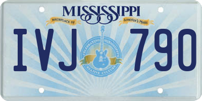 MS license plate IVJ790