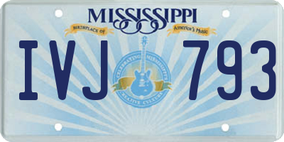 MS license plate IVJ793