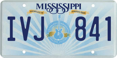 MS license plate IVJ841