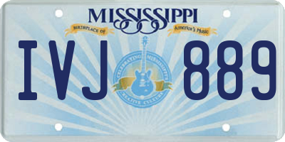 MS license plate IVJ889