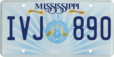 MS license plate IVJ890