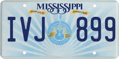MS license plate IVJ899