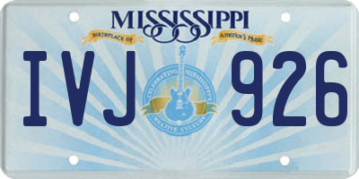 MS license plate IVJ926
