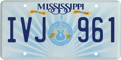 MS license plate IVJ961