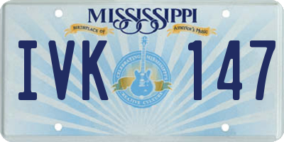 MS license plate IVK147